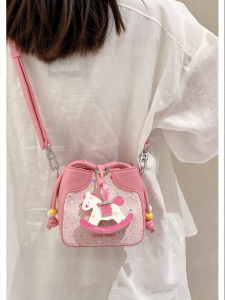 TOUTOU | Cute Rotating Carousel Cord Drawstring Bucket Bag