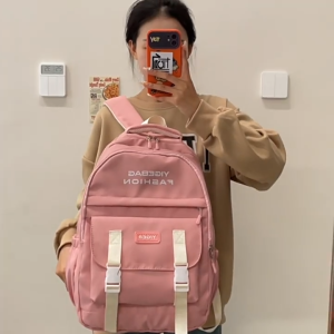 QNQN [COD]แฟชั่นกระเป๋าเป้สะพายหลังนักเรียนเกาหลีความจุสูงกระเป๋าโรงเรียนประถมสำหรับเด็กหญิง6 ถึง 18 ปี กระเป๋าเป้สะพายหลังโรงเรียนประถมกระเป๋าวัยรุ่นสำหรับหนังสือ กระเป๋าไหล่นั