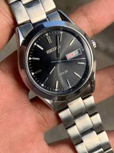 Đồng Hồ Nam Seiko Solar V158-0AB0 | Pin Năng Lượng Ánh Sáng | Hàng Chính Hãng Đã Qua Sử Dụng