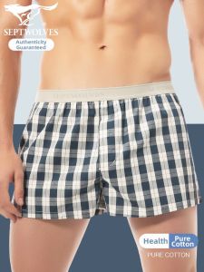 SEPTWOLVES | Sleeping Underwear For Men Cotton Boxer Shorts