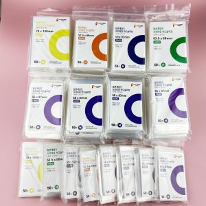 50pcs Korea Card Sleeves Clear Acid Free CPP HARD Photocard Holographic Protector Film Album Binder Photo Popcorn Card