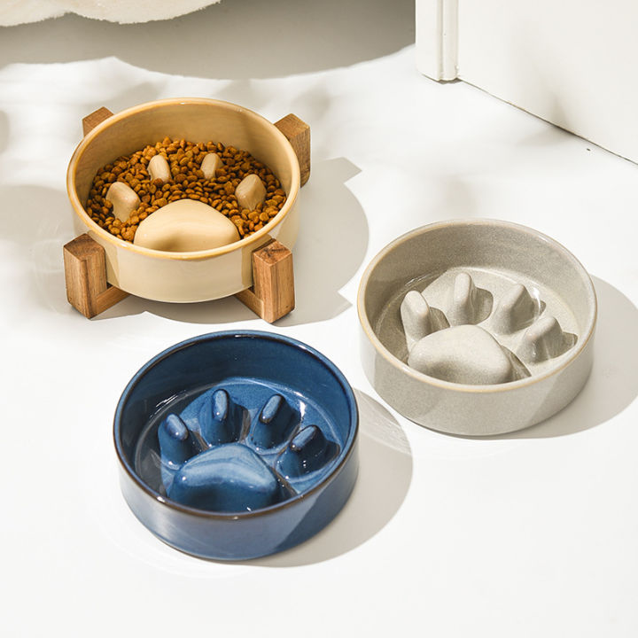 Japanese-Style Kiln Transmutation Ceramic Pet Cat Bowl Dog Bowl Medium ...