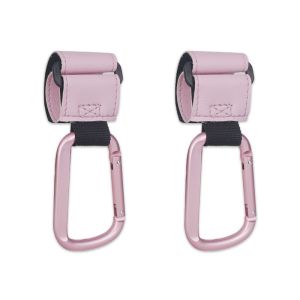 Gumahus | Metal Baby Stroller Hook with PU Leather Velcro Straps 2 Pack
