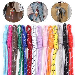 5pcs/lot Colorful Braided Lanyard Keychain Anti-Lost Knot Nylon Rope For DIY Handmade Keyring Bag Decoration Accessories
