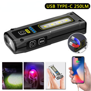 Mini flashlight rechargeable Emergency light cob work light led torch light super bright flashlight waterproof original torchlight powerful touch light pocket flash light heavy duty tourch light rechargeable lamp Magnet flashlight warning light
