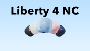 Soundcore Liberty 4 NC True Wireless Bluetooth with Adaptive Noise Cancelling Earbuds to Ears