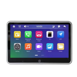 EKLEVA 10.1" HD 1280*800 Android 13 Car Headrest Monitor Tablet For Back Seat Multimedia Apple Carplay Ambient Lights BT SD HDMI-Input