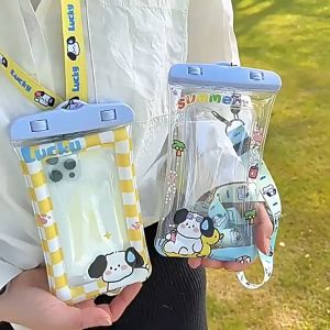 VIVOLILV 【COD】ซองกันน้ำ พร้อมส่งในไทย ซองพลาสติกใส ทัชสกรีนได้ มีสายคล้องคอ คล้องคอ กระเป๋ากันน้ำกลายการ์ตูน เคสไอโฟน รุ่นใหม่แบบหนา💦【ของขวัญจบการศึกษา】