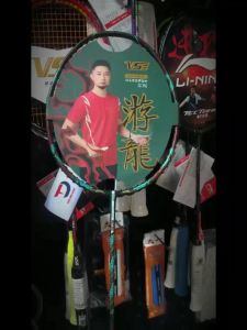 [Siêu Sale]Vợt cầu lông VS YouLong xanh căng sẵn cước + Bao đơn + Quấn cán