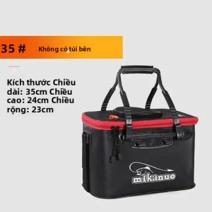 Thùng Đựng Cá Gấp Gọn EVA Dày Dặn Bể Nước Di Động Hộp Đựng Cá Sống Dụng Cụ Câu Cá Có Tựa Lưng Dành Cho Câu Cá Ngoài Trời