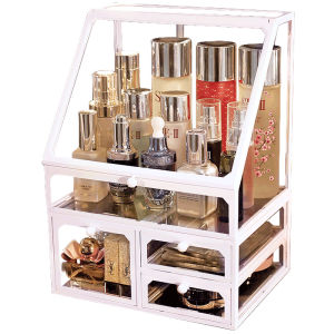 Black Simple Glass Jewelry Box Decorative Ornaments Desktop Cosmetics Storage Box Girls Birthday Gift Bedroom Decor Accessories