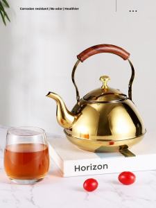 Stainless Steel Tea Pot for Restaurant And Hotel Dining Service with Filter Net Chinese Style Tea Brewing Pot Kitchenware