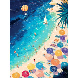 500/1000/1200/2000PCS Coastline Vacation Sea Beach Jigsaw Puzzles for Adults Home Decor Games Family Puzzles Educational Toys