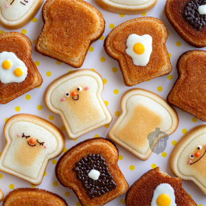 COTTA8 New Cartoon Cute Non-Stick Carbon Steel Baking Tray Toast Cake Baking Mold Household Kitchen Cooking Tools