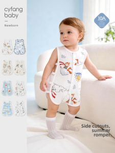 CAIYINGFANG | Summer Lightweight Sleeveless Cotton Romper