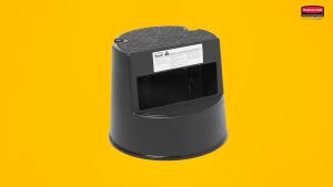 บันไดสตูลแบบ 2 ขั้น  เคลื่อนที่ได้ สีดำ/สีเบจ