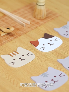 Cute cat-shaped insulated coasters suitable for everyday tableware heat-insulating and non-slip