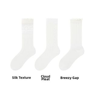 FENGTING | Silk Summer Ballet Style Layered Lace Mid-Calf Socks