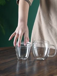 ZOWOKI Gelas Teh Dengan Saringan & Tutup