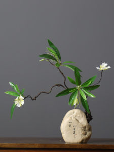 Đất Sét Đá Nước Cây Treo Trong Nhà Trung Quốc Giả Hoa Phong Cách Zen Bonsai Phòng Khách Lối Vào Văn Phòng Trang Trí Hoa Sứ