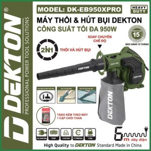 Máy thổi bụi cầm tay Dekton DK-EB950PRO công suất 950W máy thổi hút bụi 2 trong 1