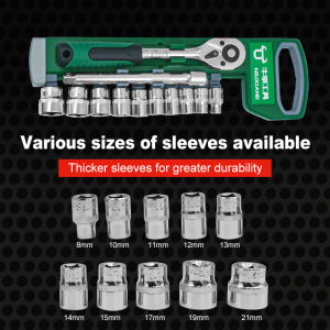 NiuXiang | 3/8 12pcs/set Drive Socket Set Ratchet Wrench Sockets Compact Sockets for Car Repair Mechanic Tool for Auto Repair