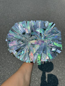 Colorful Laser Dance Cheerleading Pompoms Props for Competition And Spectator Performances Square Dancing Handheld