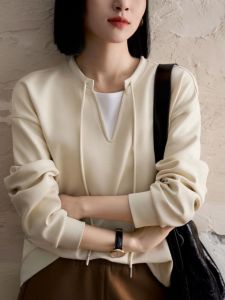 French Original Order Withdrawn Big Sale Discount Missing Spring & Fall New Arrival Trendy Fake Two Pieces Sweatshirt Casual Sports Top Female