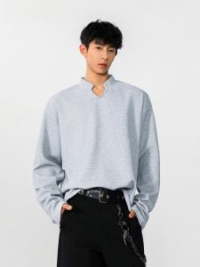 HetingHOME | Áo thun dài tay Hetinghome dành cho nam mùa thu phong cách Mỹ rộng rãi không giới hạn giới tính thường ngày thời trang áo thun