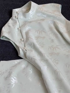 Elegant New Chinese Style Qipao Dress Stand Collar Luxury Sensation High Waist A-Line Skirt Short Sleeve Womens Dress