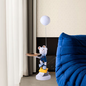 Living Room TV Cabinet next to Key Storage Tray Violent Bear Large Floor Ornaments Cartoon Balloon Light Housewarming Gift
