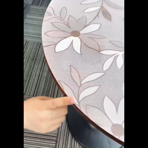 round pvc table cover embossed tablecloth waterproof and oil resistant restaurant tablecloth
