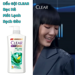 Dầu Gội CLEAR Bạc Hà  Giúp làm sạch sâu da đầu  sạch gàu  hương bạc hà mát lạnh chính hãng.