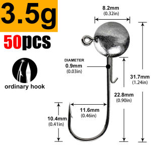 MrLurion 1g 2g 3g 4g -20g Mixed Weighted Weedless Fishing jig head hooks Crank fish hooks for Bass Trout Pike and Perch Gear
