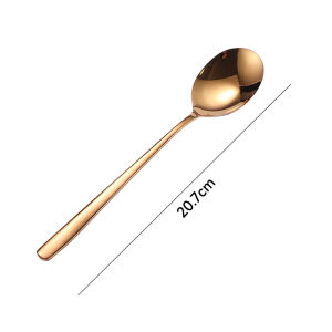 Korean Style Long Handle Stainless Steel 304 Spoons for Mixing Rice And Grilled Meat Restaurant Home Dining Utensils