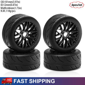 4Pcs 1/7 1/8 RC Car High Grip On-Road Tires Wheels 12mm Wheel Hex for ARRMA Outcast LIMITLESS Fireteam F1 HongNor X3GT ZD Racing