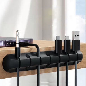 Kẹp Giữ Dây Cáp Bằng Silicon Bộ Quản Lý Dây Cáp Dụng Cụ Sắp Xếp Dây Cáp Cho Máy Tính Để Bàn Cáp Sạc USB Đầu Giường Dây Nguồn Chuột