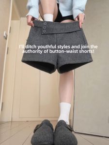 YIFANSHI | Slimming Fitting Wool Shorts for Women