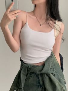 Chic Spring Summer New Style Spicy Girl Personality Square Collar Vest Women Outerwear Slimming Base Layer Top