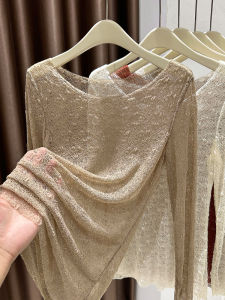 เสื้อชั้นในลูกไม้สไตล์ฝรั่งเศส คอต่ำ ทรงเข้ารูป เสื้อชั้นในผู้หญิง ฤดูใบไม้ผลิและฤดูใบไม้ร่วง ใส่ด้านใน กระโปรง คอกลม เสื้อชั้นในลูกไม้