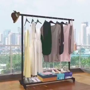 รุ่นหนาพิเศษ ราวตากผ้า บาร์เดี่ยว Coat Rack ราวแขวนเสื้อผ้า ราวตากผ้าอเนกประสงค์ ที่แขวนผ้า ราวผ้า 60/105 ซม.