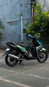 Striping Stiker Polet motor yamaha Mio m3 125 mio125 2023 2024 Cyan Toska Silver Fullset list stiker motor standar berkualitas termurah Barokah Sticker