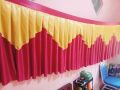taplak/rok meja/rempel meja/pinggiran meja prasmanan panjang 3 meter tinggi 75 cm. 