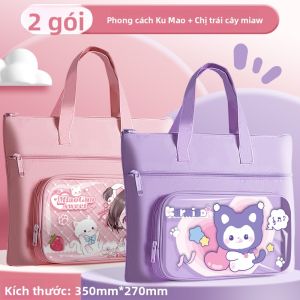 GuangBo | Túi Học Sinh Dung Lượng Lớn Thẩm Mỹ Cao Túi Vải Bò Có Đóng Zipper