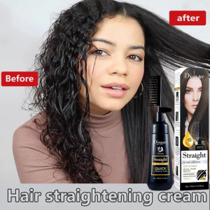 Ginseng Hair Straightener Cream Keratin Hair Mask Anti Frizz Hair Treatment Rebonding Straightener Cream Professional One step Hair Straight Comb