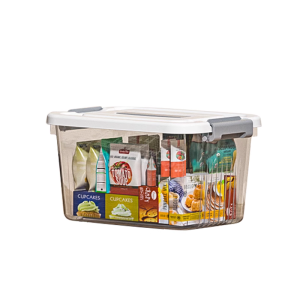 Transparent Plastic Handheld Storage Box Clothes Toy Snack Organizer Basket Modern Simple Style for Home Bathroom Living Room