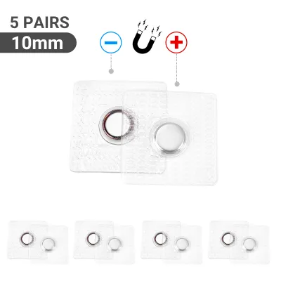 5 Pairs Shirt Magnet Buckle Invisible Seaming Traceless Handbag Wallet Cloth Buckle Magnetic Snap Button DIY Craft Sewing Tools