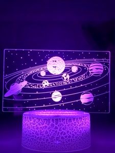 Solar System 3D Optical Illusion Lamp Universe Space Galaxy Night Light for Kids Boy Girl Bedroom Birthdays Xmas Holidays Gifts