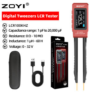 ZOYI ZT-MD2 Nhíp Đo Điện Trở Kỹ Thuật Số Tự Động Nhận Dạng 100kHz Cho Phép Đo Điện Áp Điốt R C L ESR Trong Sửa Chữa R&D
