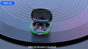 Pro 60/80 Gaming Wireless Bluetooth Earphone with Low-Latency and HD Calling, Hoise-cancelling and Long Battery Life, TWS Design